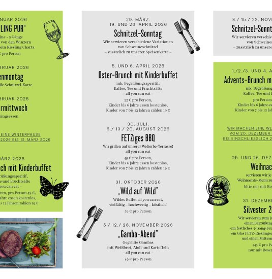 Veranstaltungen_Fetz_2026 | © Loreley Hotel Fetz Veranstaltungen_Fetz_2026 | © Loreley Hotel Fetz