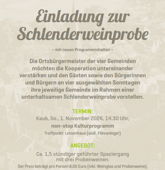 Bakaloni Flyer | © Stadt Kaub Bakaloni Flyer | © Stadt Kaub